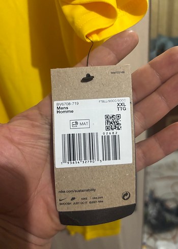 Orjinal nike Sarı Nike Erkek Spor Tişörtü - Görsel 2