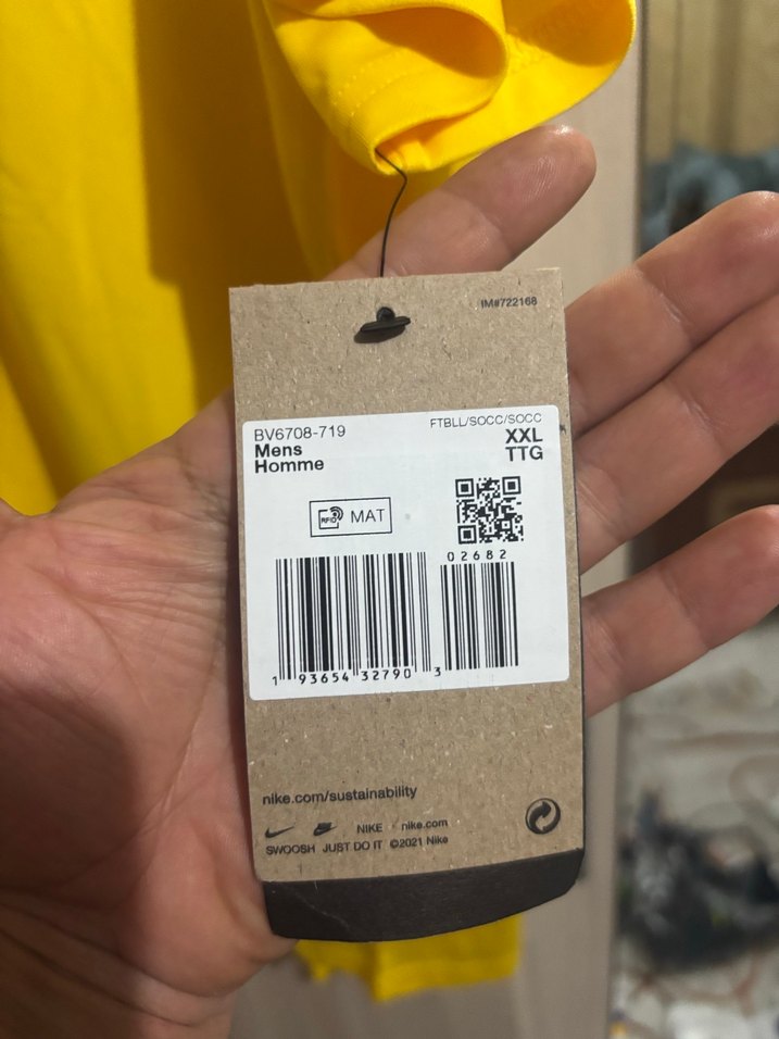 Orjinal nike Sarı Nike Erkek Spor Tişörtü - Görsel 2