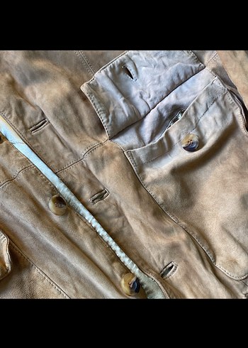 Vintage Henry Morell Hakiki Süet Deri Bomber Ceket - Görsel 2