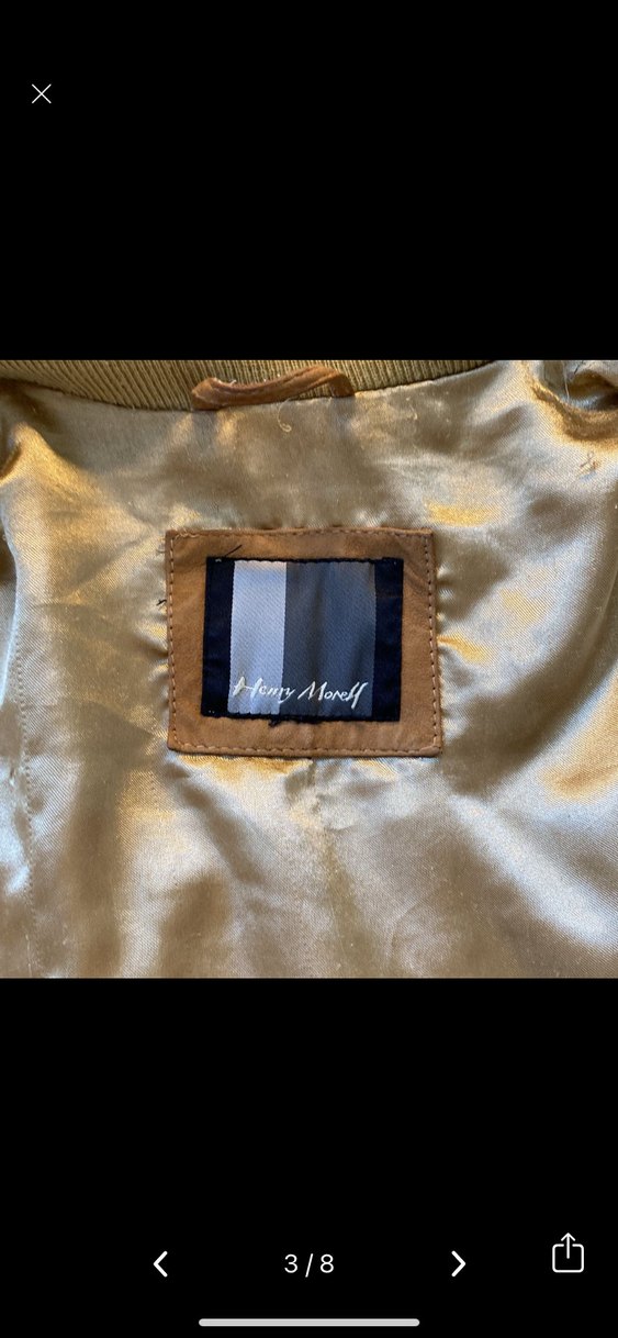 Vintage Henry Morell Hakiki Süet Deri Bomber Ceket - Görsel 3