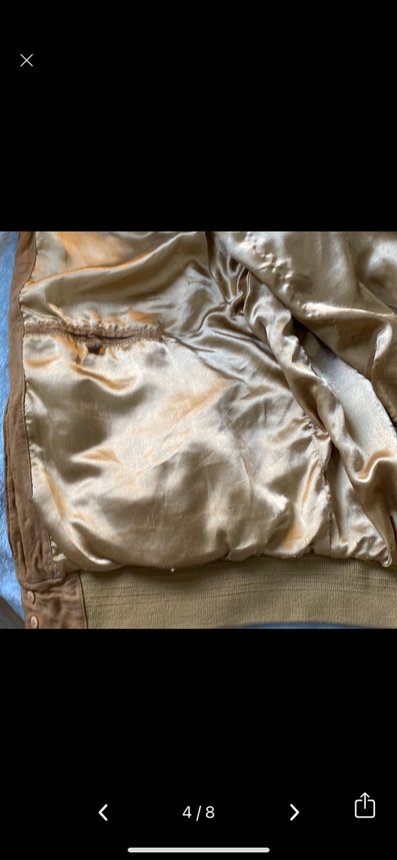 Vintage Henry Morell Hakiki Süet Deri Bomber Ceket - Görsel 4