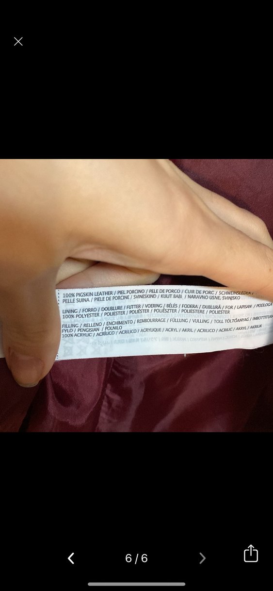 Mango Bordo Hakiki Süet Deri Biker Ceket - Görsel 5