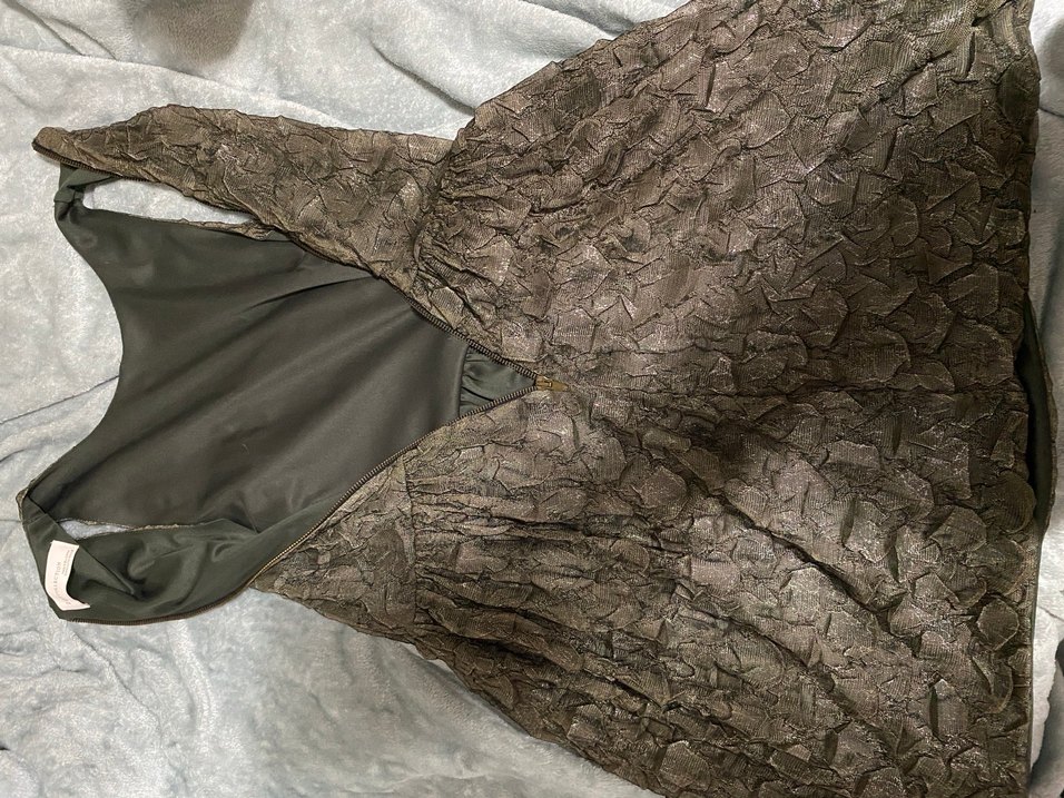 Zara Haki Mini Gece Elbisesi - Görsel 3