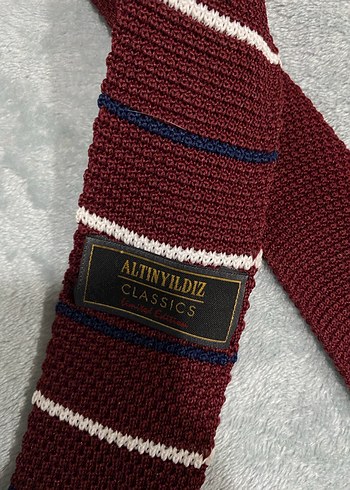 Altınyıldız Triko Bordo Çizgili Erkek Kravat - Görsel 3