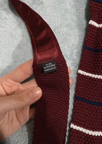 Altınyıldız Triko Bordo Çizgili Erkek Kravat - Görsel 4