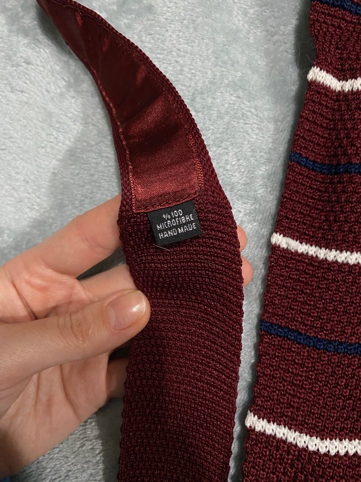 Altınyıldız Triko Bordo Çizgili Erkek Kravat - Görsel 4