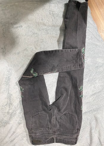 Mavi Jeans Nakışlı Füme Kadın Kot Pantolon - Görsel 4