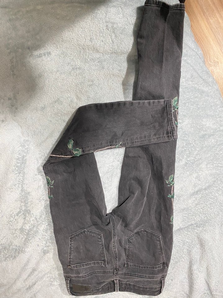 Mavi Jeans Nakışlı Füme Kadın Kot Pantolon - Görsel 4