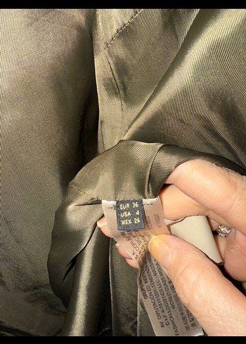 Massimo Yünlü Haki Kadın Kaban - Görsel 7