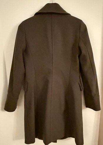 Massimo Yünlü Haki Kadın Kaban - Görsel 4