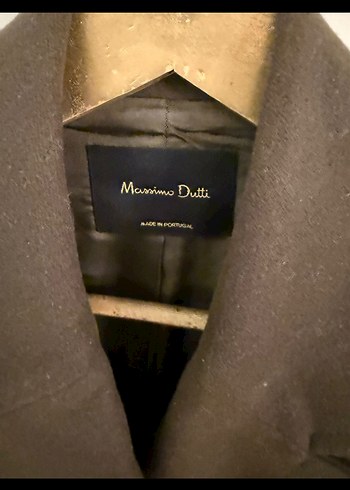 Massimo Yünlü Haki Kadın Kaban - Görsel 3