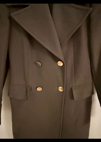 Massimo Yünlü Haki Kadın Kaban - Görsel 2