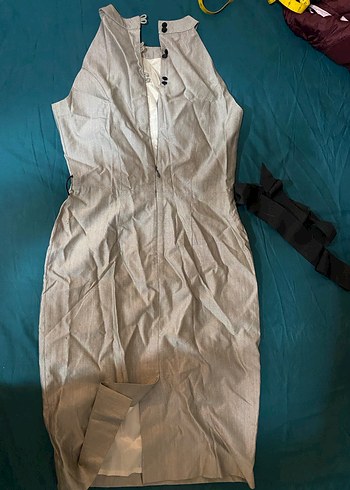 Y2K İpekyol Yün-İpek Midi Kalem Elbise - Görsel 6