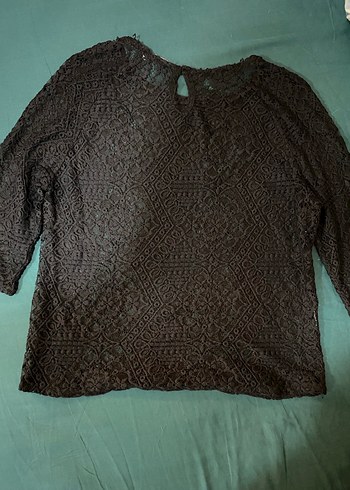 Fairycore Y2K Siyah Dantel Bohem Bluz - Görsel 3