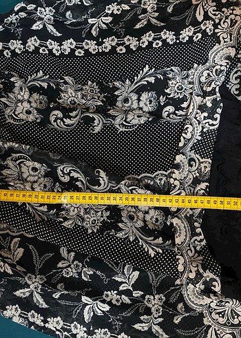 Mango Fairycore Y2K Siyah Desenli Şifon Etek - Görsel 3