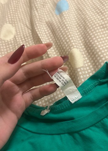 Kız Çocuk Yeşil Baskılı kısa Kollu Tişört - Görsel 3