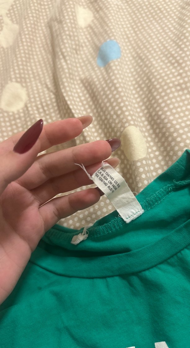 Kız Çocuk Yeşil Baskılı kısa Kollu Tişört - Görsel 3