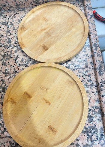 Parlak Bej Bambu Dikdörtgen Tepsi - Görsel 2