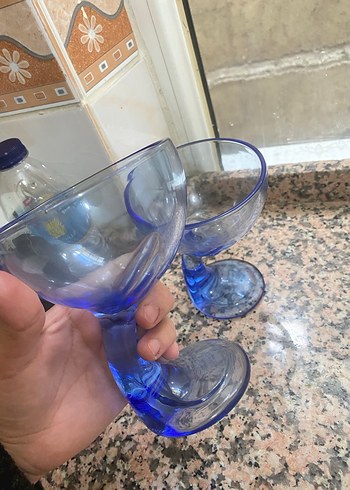 Renkli Mavi Ayaklı Kase Bardaklar - Görsel 2