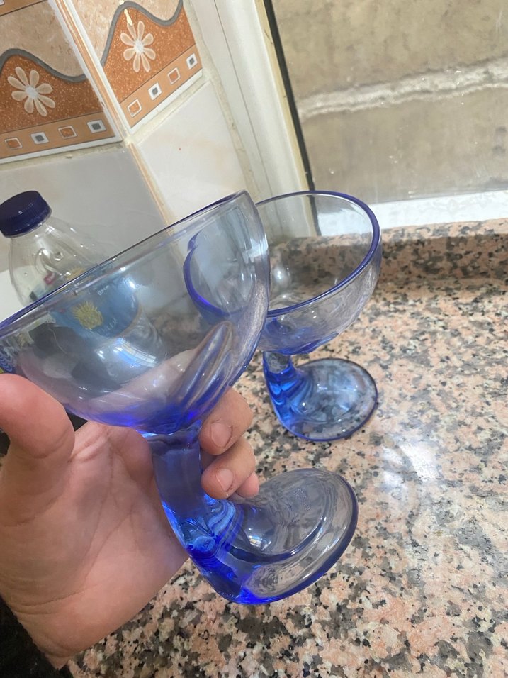 Renkli Mavi Ayaklı Kase Bardaklar - Görsel 2