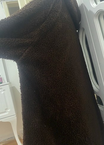 Düğmeli Kahverengi Kadın Polar Ceket - Görsel 2