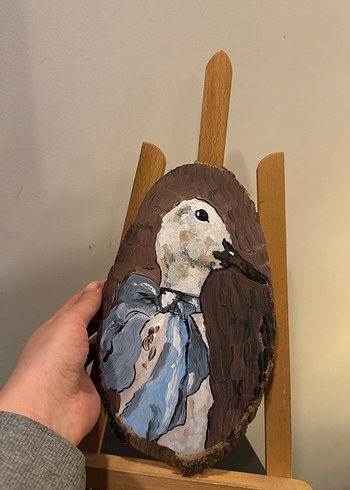 El Boyaması Gri Ördek Figürü - Görsel 3