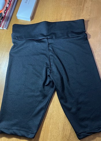 Siyah Elastik Belli Hamile Midi Şort - Görsel 2