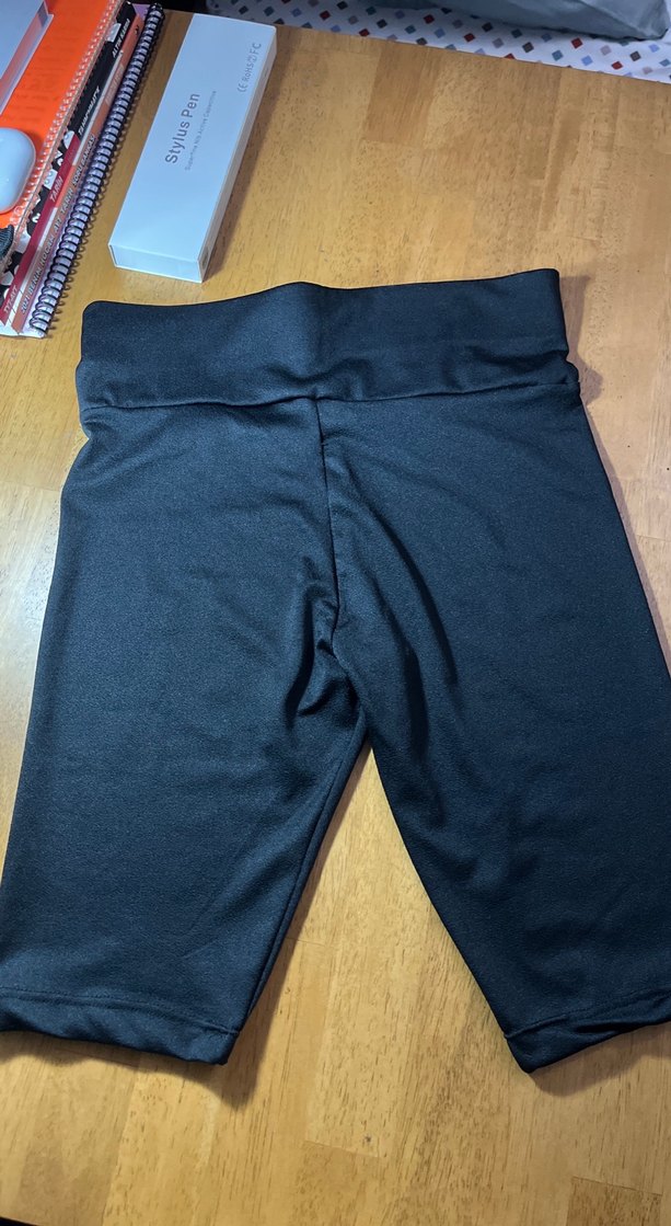 Siyah Elastik Belli Hamile Midi Şort - Görsel 2