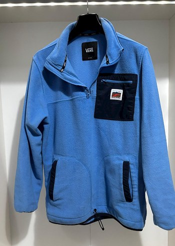 Vans Erkek Mavi Fermuarlı Polar Sweatshirt - Görsel 4
