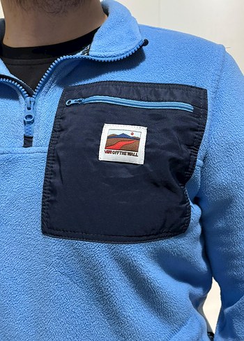Vans Erkek Mavi Fermuarlı Polar Sweatshirt - Görsel 2