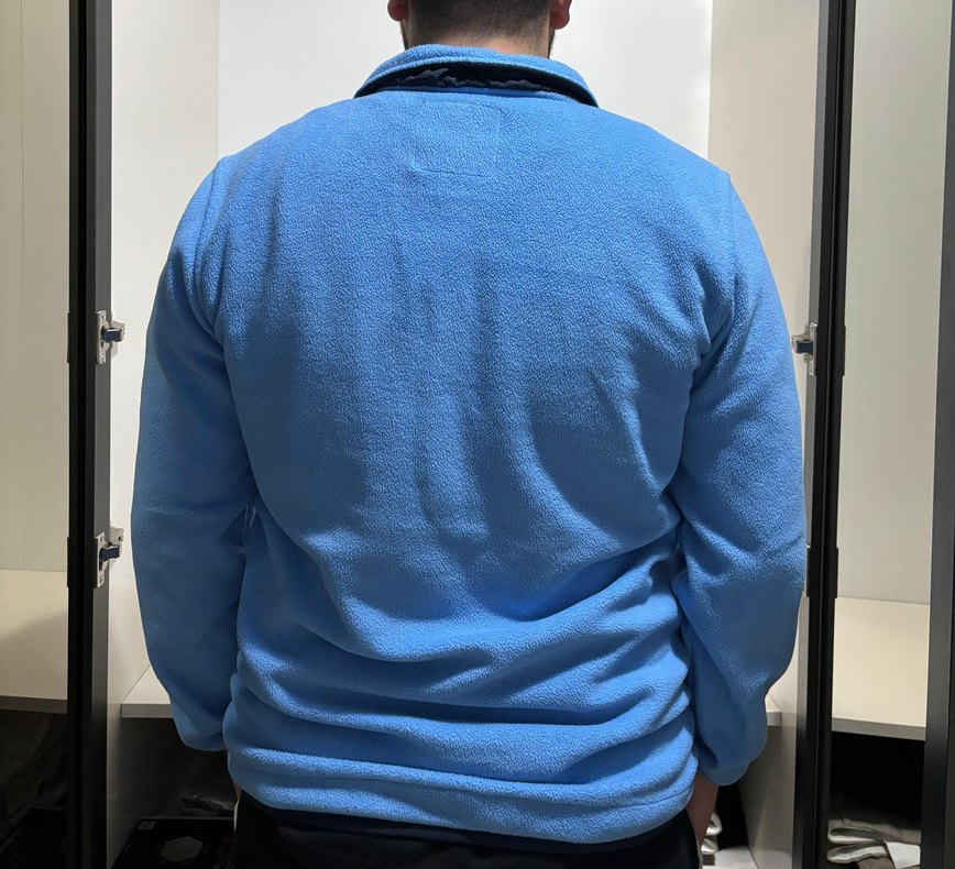 Vans Erkek Mavi Fermuarlı Polar Sweatshirt - Görsel 3