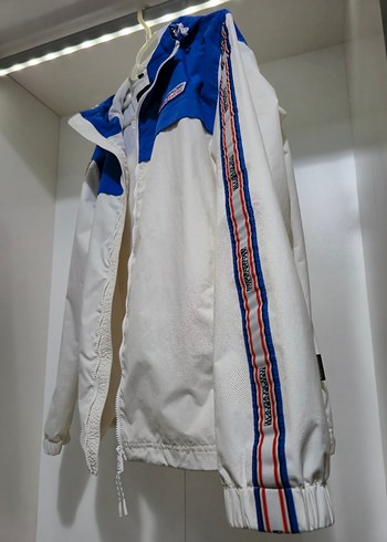 Napapijri Erkek Beyaz Mavi Fermuarlı Rüzgarlık - Görsel 9