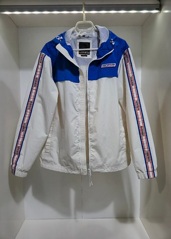 Napapijri Erkek Beyaz Mavi Fermuarlı Rüzgarlık - Görsel 8