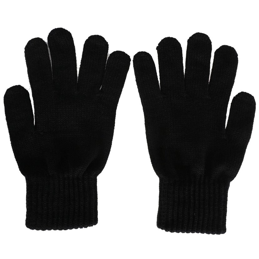 Siyah Örgü Yün Kadın Eldiven - Görsel 2