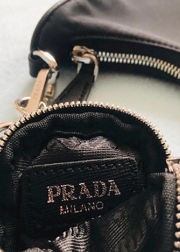 Prada Siyah Deri Fermuarlı Kadın Çanta - Görsel 8