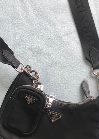 Prada Siyah Deri Fermuarlı Kadın Çanta - Görsel 3