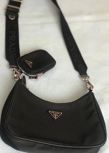 Prada Siyah Deri Fermuarlı Kadın Çanta - Görsel 6