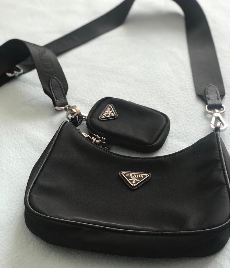 Prada Siyah Deri Fermuarlı Kadın Çanta - Görsel 5