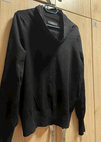 Siyah Yüksek Yakalı Kadın Kazak - Görsel 3