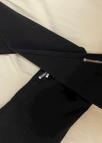 Gri Biker Tarzı Pantolon - Görsel 2