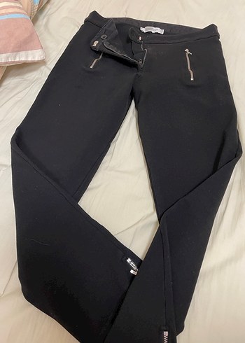 Gri Biker Tarzı Pantolon - Görsel 3