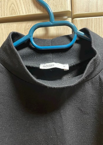 Yüksek Yaka Siyah Kadın Sweatshirt - Görsel 2