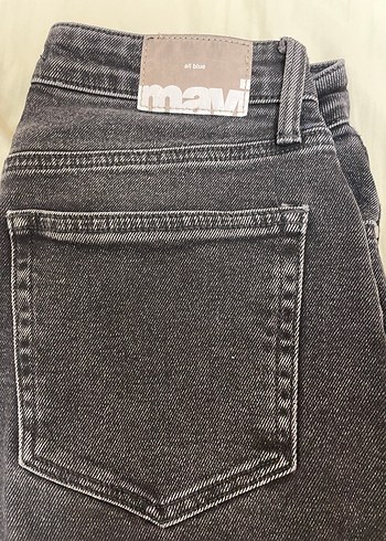 Gri Kadın Midi Boy Denim Pantolon - Görsel 2