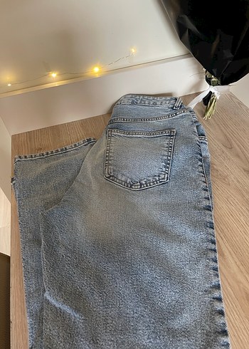 Gri Mavi Kadın Midi Boy Kot Pantolon - Görsel 7