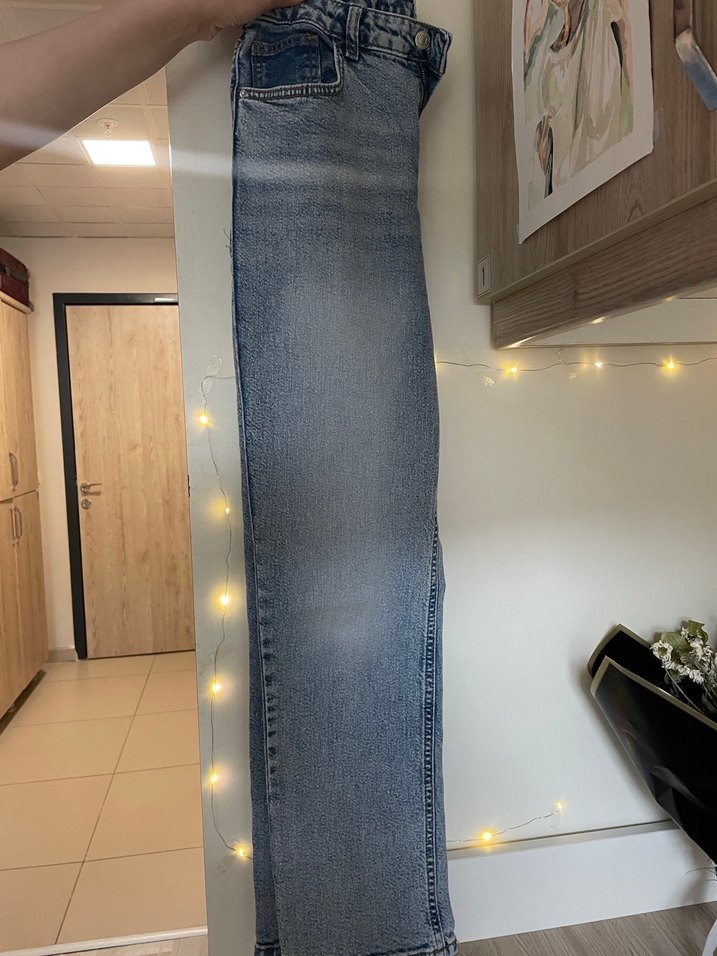 Gri Mavi Kadın Midi Boy Kot Pantolon - Görsel 2