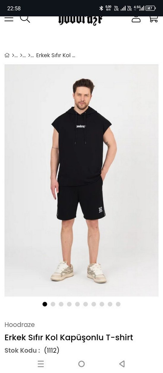 hoodraze sıfır kol kapşonlu tişört - Görsel 2