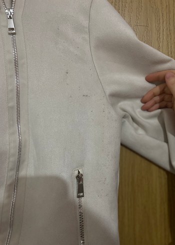 Kadın Bej Süet Kemerli Ceket - Görsel 6