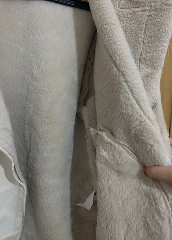 Kadın Bej Süet Kemerli Ceket - Görsel 5