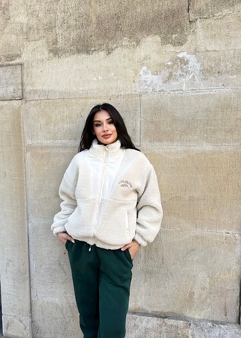 Kadın Beyaz Rahat Puff Mont - Görsel 2