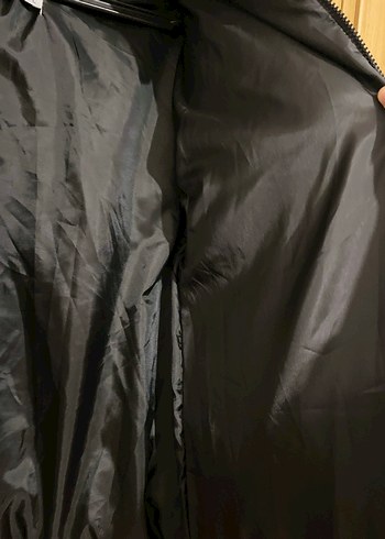 Kapüşonlu şişme deri mont - Görsel 8